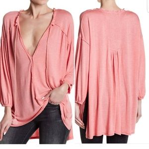 NWT Free People Just a Henley Top - Size Large